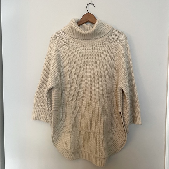 UGG Sweaters Ugg Raelynn Chunky Knit Woven Cowl Neck Poncho Sweater